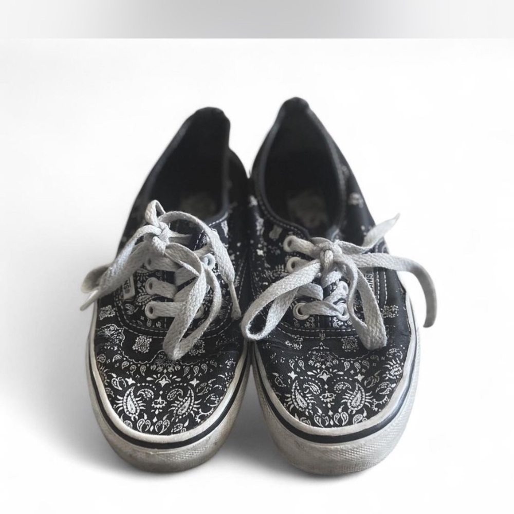 Black and White Paisley Vans